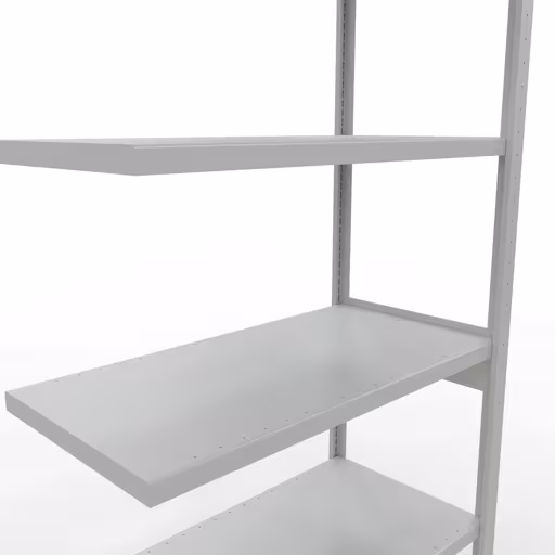 Figuur nr. 13 van het artikel aanbouwrekken, legbordstellingen, insteeksysteem MULTIplus330, 2500 x 1000 x 500 mm, 6 legborden, lengtestangen, RAL 7035 lichtgrijs uit de productgroep insteeksysteem van Schulte Lagertechnik