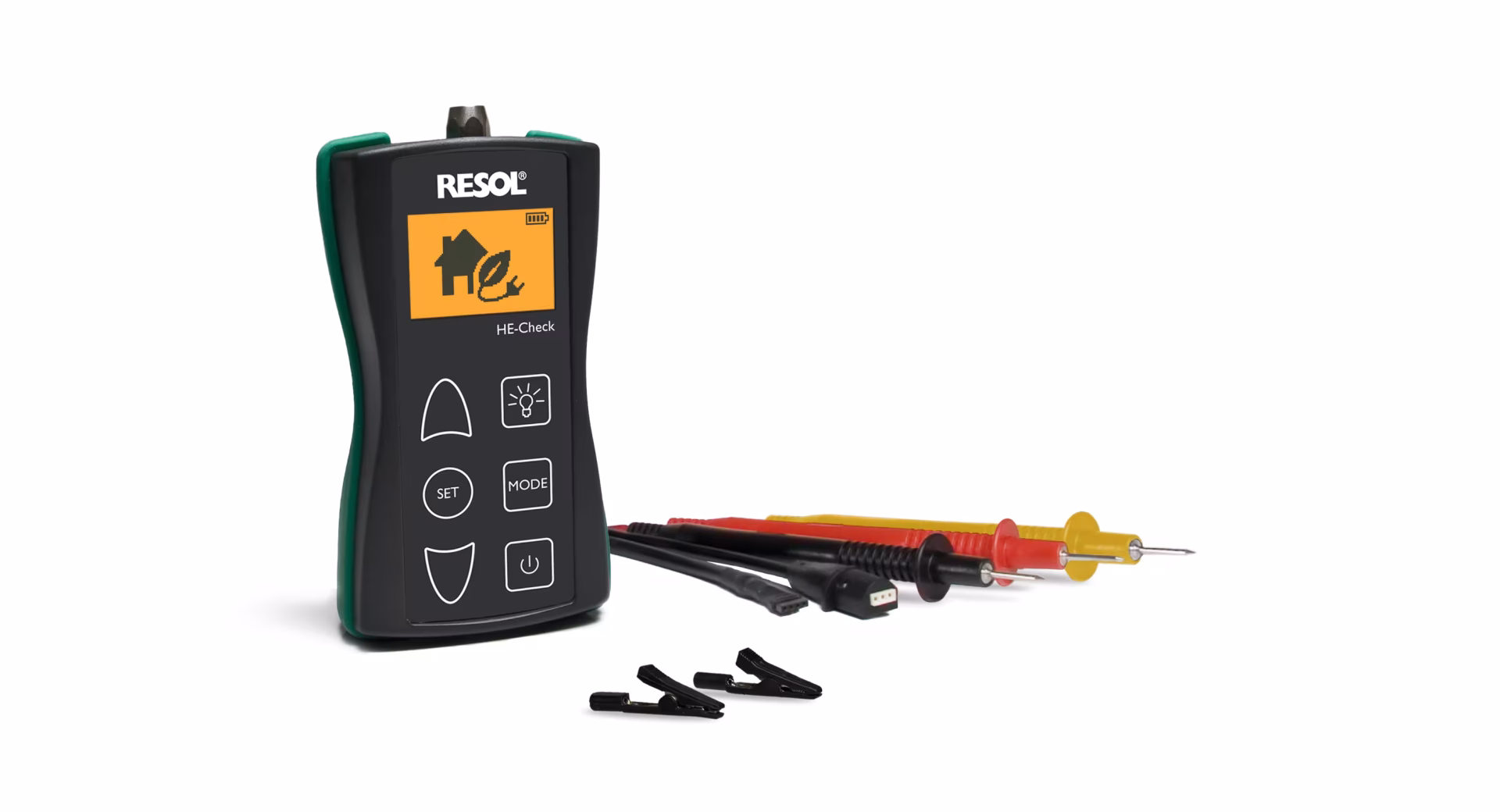 RESOL HE-Check testapparaat voor PWM- en 0-10 V-signalen van het merk Resol uit het assortiment solartools & accessoires