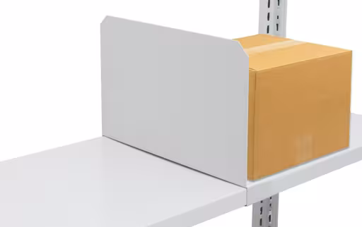 Vakverdeler, 600 x 200 mm (D x H), RAL 7035 lichtgrijs voor MULTIplus250 en MULTIplus330 planken van Schulte Lagertechnik uit het plug-in systeem assortiment