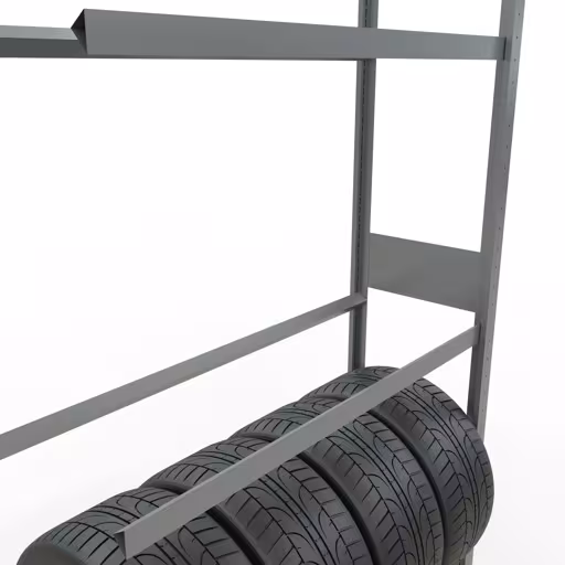 Aanbouwrek, wielen-/bandenrek, 3500 x 1150 x 400 mm, verzinkt, 5 opslagniveaus met 150 kg vakbelasting per niveau van Schulte Lagertechnik uit de categorie rekken