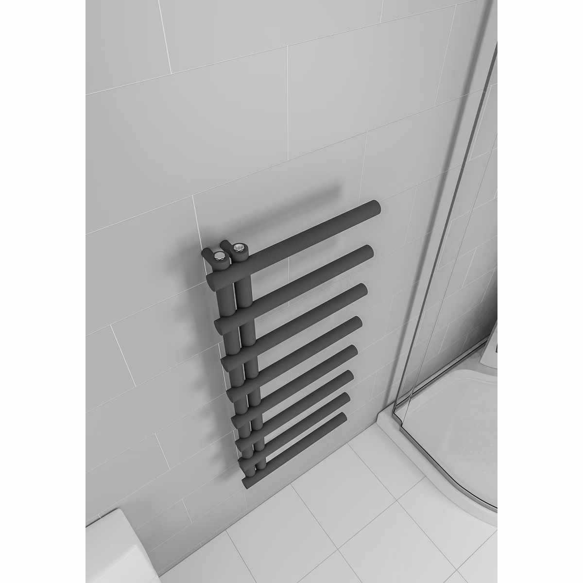 Ohne Text 3867361 Mert Design badkamer radiator model Metire, zwart, 500x1150 mm