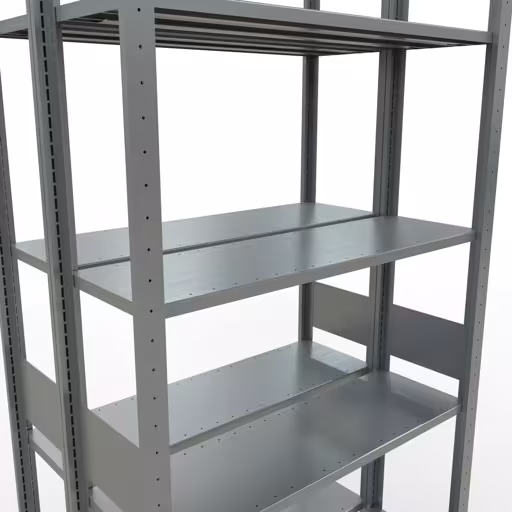 Afbeelding nr. 16 van het artikel basisrek, dubbel legbord, legbordinsteeksysteem MULTIplus150, 3000 x 1000 x (2x300) mm, 2x7 legborden, lengtestangen, verzinkt uit de productgroep legbordstellingen van Schulte Lagertechnik
