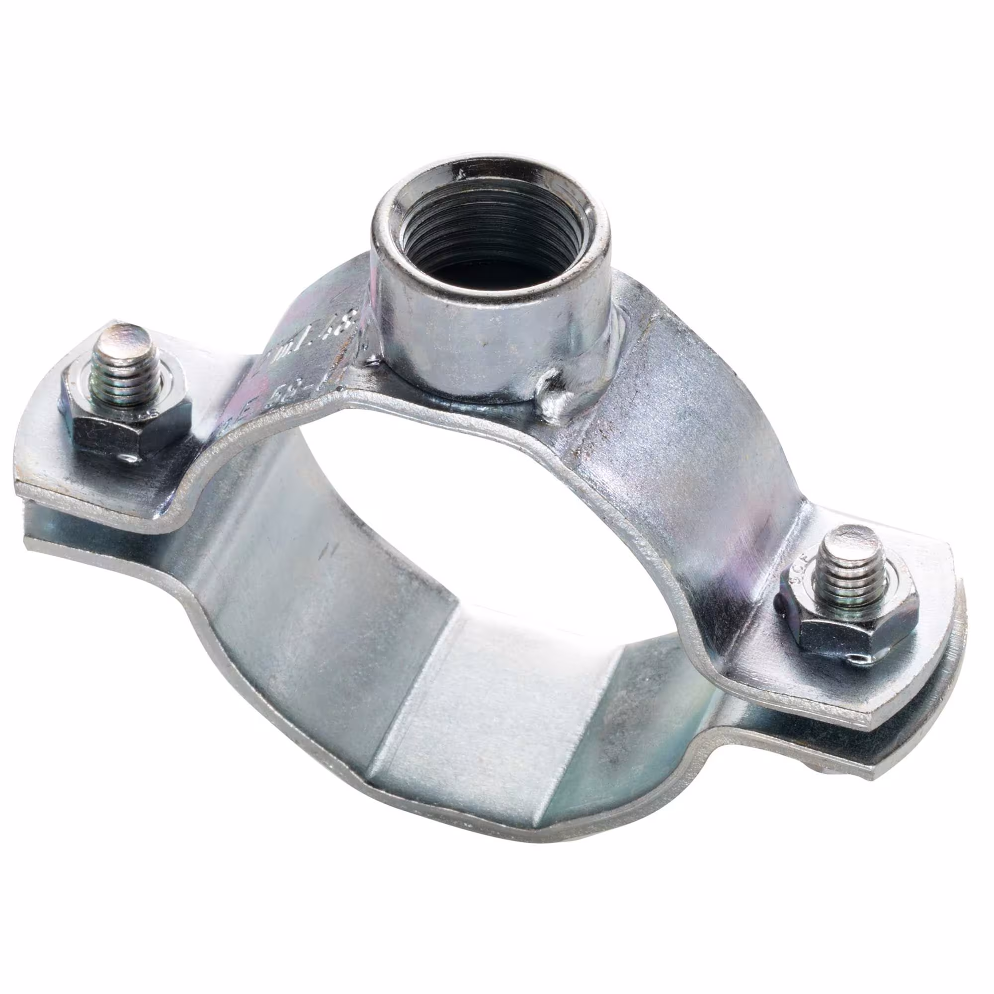 Schroefbuisklem 3/8" aansluiting 1/2" extra zware uitvoering zonder inzetstuk van Fixotec Fixotec zware buisklemmen inch zonder isolatie, buisklemmen met twee schroeven, art.nr. 203639