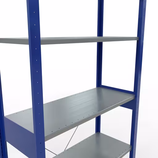 Basisplank, legplank, insteeksysteem MULTIplus150, 2500 x 1000 x 400 mm, 6 legborden, RAL 5010/verzinkt van Schulte Lagertechnik uit de categorie insteeksystemen