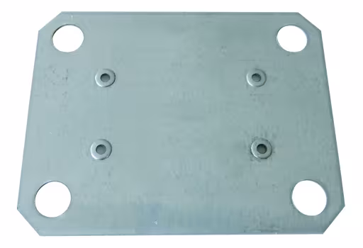 Afstandsplaat 2 mm voor MULTIplus dubbele klemvoet, verzinkt van Schulte Lagertechnik uit het plug-in systeem-assortiment