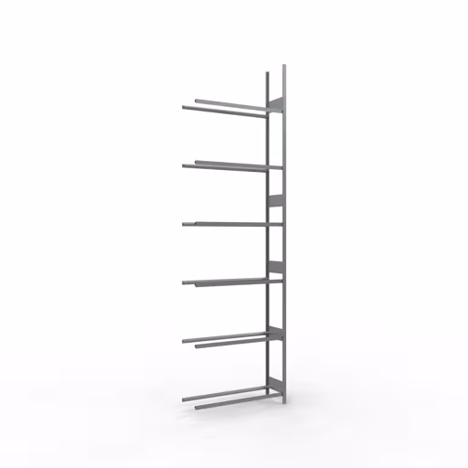 Aanbouwrek, wielen-/bandenrek, 4500 x 1300 x 400 mm, verzinkt, 6 opslagniveaus met 150 kg vakbelasting per niveau van Schulte Lagertechnik uit het assortiment stellingstellingen