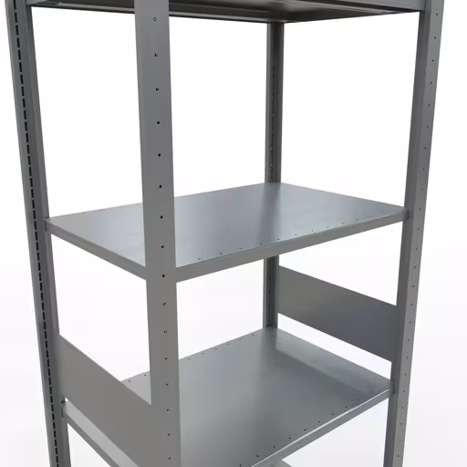 Extra afbeelding van het artikel basisplank, legplank, insteeksysteem MULTIplus150, 3000 x 750 x 500 mm, 7 legborden, verzinkt vanaf basisplank