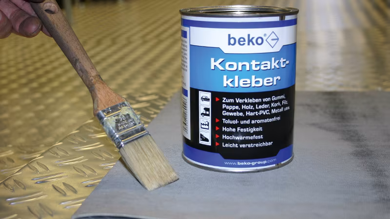 beko contactlijm 650 g Pinsel, Behälter für Farbe, Person, Können, Zinn
