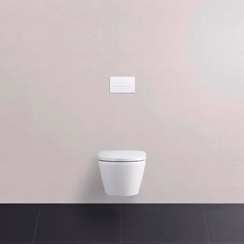 Duravit wandcloset 540 mm D-Neo Wit, randloos spoeltoilet, closetzitting met soft-close mechanisme, inclusief Durafix