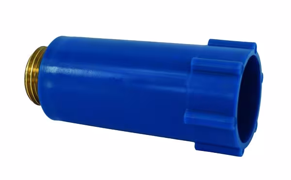 Bouwplug messing draad blauw 1/2 inch van Puteus Bouwplug messing 1/2 inch, bouwplug & testplug, art.nr. 36391-B