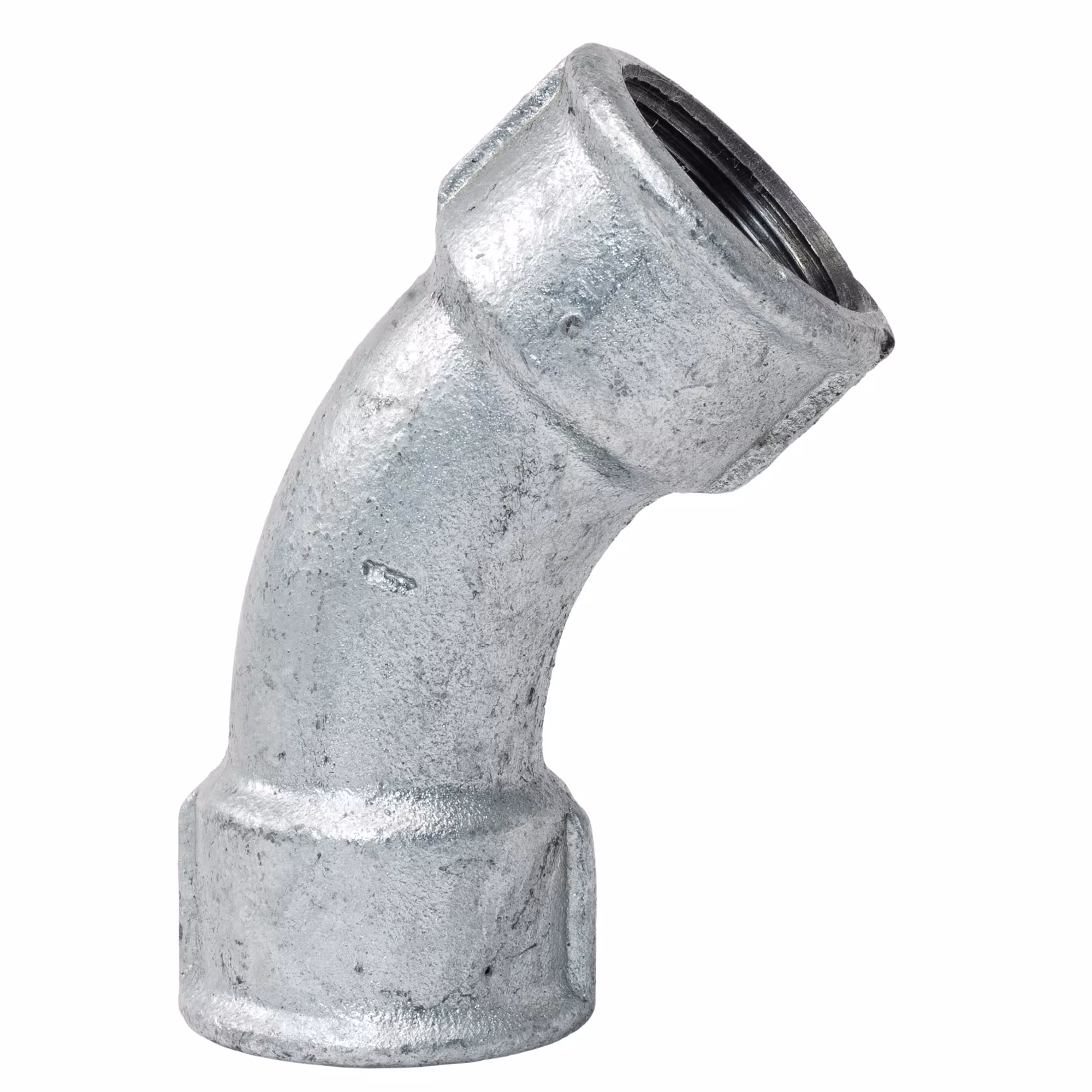 Bocht lang 1 inch 45 graden IT/IT verzinkt van Gebo Gegalvaniseerde bochten lang 45° binnen-naar-binnendraad, gegalvaniseerde schroefdraadfittingen, art.nr. 41-6G