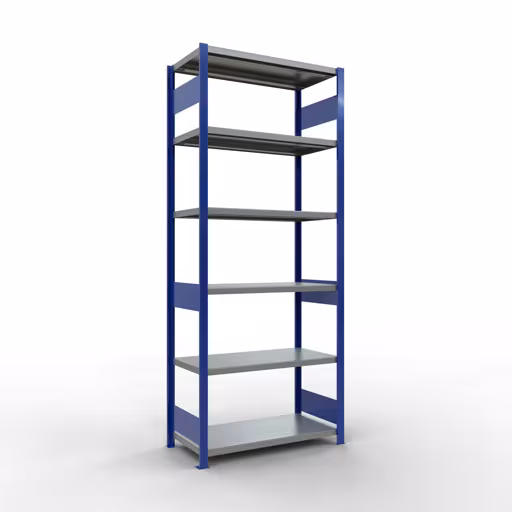 Figuur nr. 8 van het artikel basisrek, legplank, insteeksysteem MULTIplus250, 2500 x 1000 x 500 mm, 6 legborden, RAL 5010 gentiaanblauw/verzinkt uit de productgroep insteeksysteem van het merk Schulte Lagertechnik.