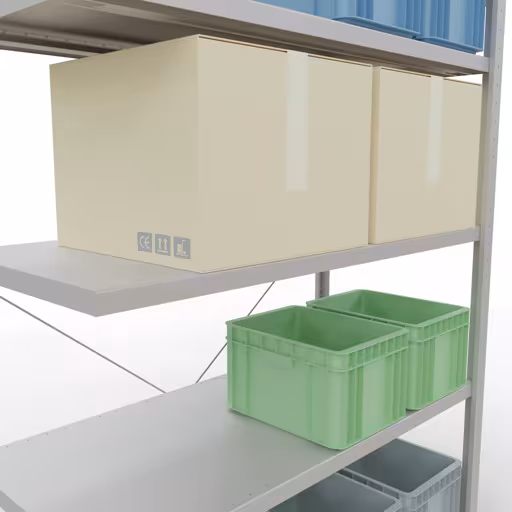 Figuur nr. 7 van het artikel insteeksysteem opzetplank 2000x1300x600 mm, type 250 kg, lichtgrijs uit de productgroep insteeksysteem van het merk Schulte Lagertechnik