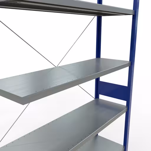 Afbeelding nr. 7 van het artikel aanbouwrekken, legbordinsteeksysteem MULTIplus250, 3000 x 1300 x 400 mm, 7 legborden, RAL 5010 gentiaanblauw/verzinkt uit de productgroep insteeksysteem van het merk Schulte Lagertechnik