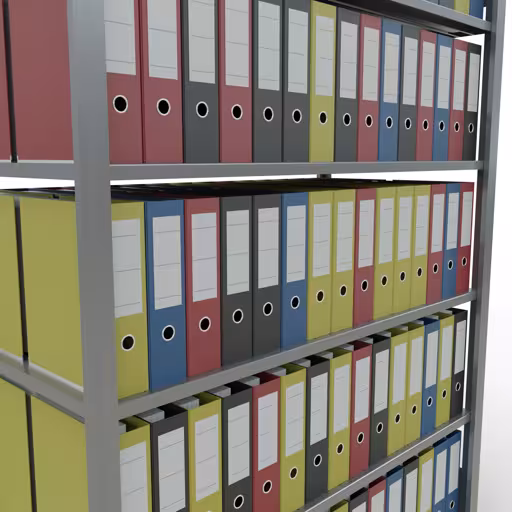 Productafbeelding nr. 10 van het artikel basisplank, kantoorplank, insteeksysteem MULTIplus150, 2000 x 1300 x 600 mm, 6 planken, lengtestangen, verzinkt, zonder middenaanslag Afbeelding nr. 10 van het artikel, kantoorrekken, insteeksysteem MULTIplus150, 2000 x 1300 x 600 mm, 6 legborden, verzinkt, zonder middenaanslag uit de productgroep kantoorrekken van Schulte Lagertechnik