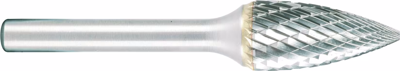 Hardmetalen frees, vorm G spitsboog d1 6,3 mm, schacht d. 3,0 mm kruisvertanding van PROJAHN Vorm G - hardmetalen spitse stiftfrezen, boren, art.nr. 700763063