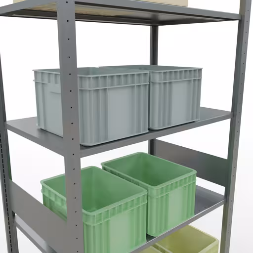 Productafbeelding nr. 12 van het artikel basisrek, legbord, insteeksysteem MULTIplus150, 3000 x 1000 x 600 mm, 7 legborden, verzinkt uit het insteeksysteem assortiment van Schulte Lagertechnik