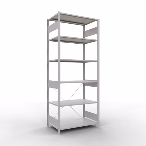 Figuur nr. 13 van het artikel basisplank, legbord, insteeksysteem MULTIplus150, 2500 x 1000 x 600 mm, 6 legborden, kruisschoor, RAL 7035 lichtgrijs uit de productgroep insteeksysteem van Schulte Lagertechnik