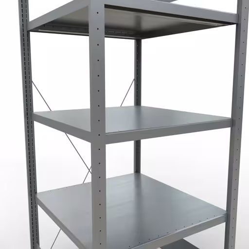 Basisplank, legplank, insteeksysteem MULTIplus250, 2000 x 750 x 800 mm (HxBxD), 5 legborden, dwarsschoor, verzinkt van Schulte Lagertechnik uit de categorie insteeksystemen