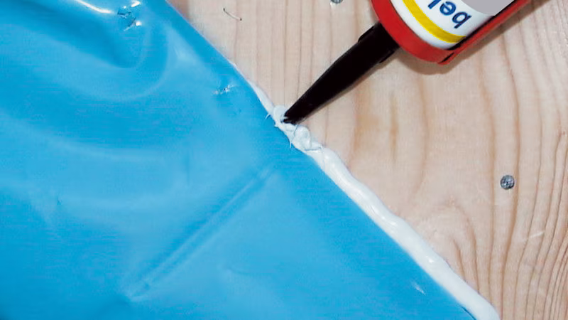 Iso-Dicht 315 g blauw Lijm en afdichtmiddel, voor het verlijmen van PE- en HDPE-folies Sahne, Nachtisch, Essen, Zuckerguss, Holz