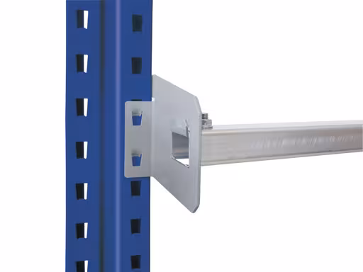 Doorsteekbeveiliging voor palletstellingen, 3600 mm, verzinkt, palletuitsteek 75 mm van het merk Schulte Lagertechnik uit het assortiment palletstellingen