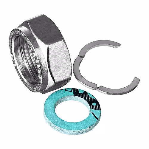 Schroefaansluitset 1/2", voor DN12 solar gegolfde RVS buis, 2 x 2 x 2 van FigoFix Schroefverbindingsset voor solar roestvrijstalen ribbelbuis, 2 x 2 x 2, roestvrijstalen ribbelbuis, art.nr. FS01-1502-1/2