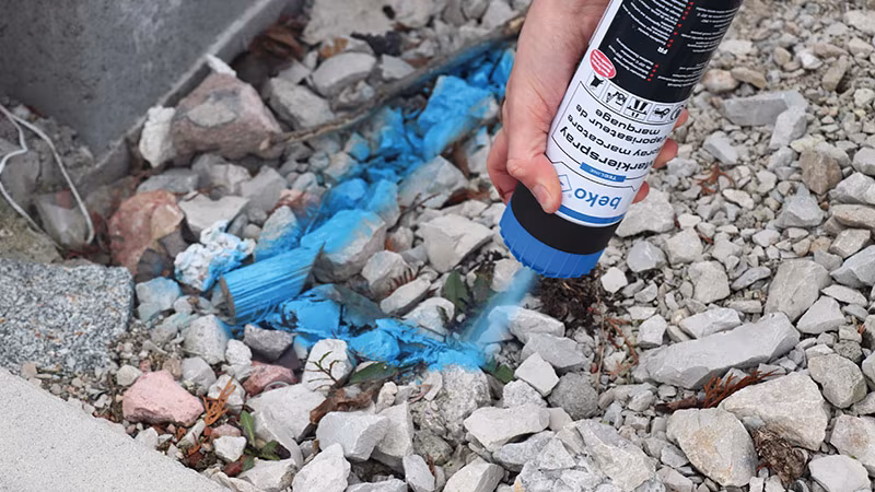 TecLine markeerspray 500 ml LICHT BLAUW Schutt