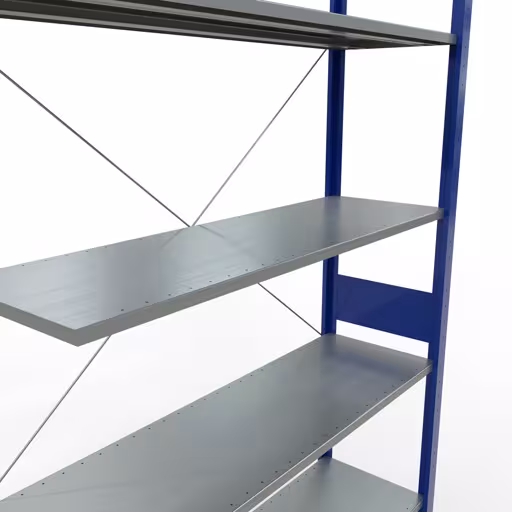Productafbeelding nr. 13 van het artikel aanbouwplank, legbord, insteeksysteem MULTIplus150, 3000 x 1300 x 400 mm, 7 legborden, RAL 5010 gentiaanblauw/verzinkt uit het insteeksysteem-assortiment van Schulte Lagertechnik