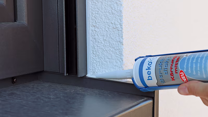 Textured seal 310 ml wit-structuur, korrelgrootte 2 MEDIUM Fenster, Fensterbank