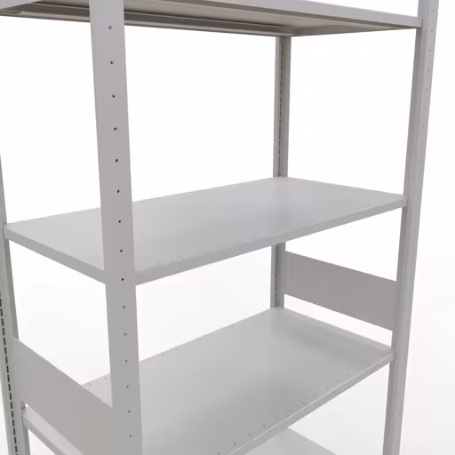 Productafbeelding nr. 12 van het artikel basisplank, legbord, insteeksysteem MULTIplus85, 3000 x 1000 x 500 mm (HxBxD), 7 legborden, lengtestangen, RAL 7035 lichtgrijs Figuur nr. 12 van het artikel basisrek, legbord-insteeksysteem MULTIplus85, 3000 x 1000 x 500 mm, 7 legborden, RAL 7035 lichtgrijs uit de productgroep insteeksysteem van het merk Schulte Lagertechnik.