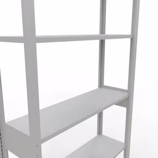 Basisplank, legbord, insteeksysteem MULTIplus150, 2500 x 1000 x 300 mm, 6 planken, lengtestangen, RAL 7035 lichtgrijs van Schulte Lagertechnik uit de categorie insteeksystemen