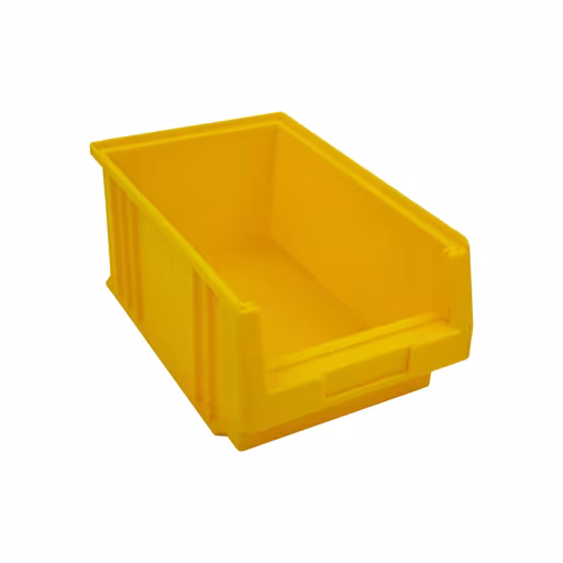Open opbergdoos, dxbxh 330x213x150 mm, geel, polypropyleen van Schulte Lagertechnik uit het assortiment stellingstellingen