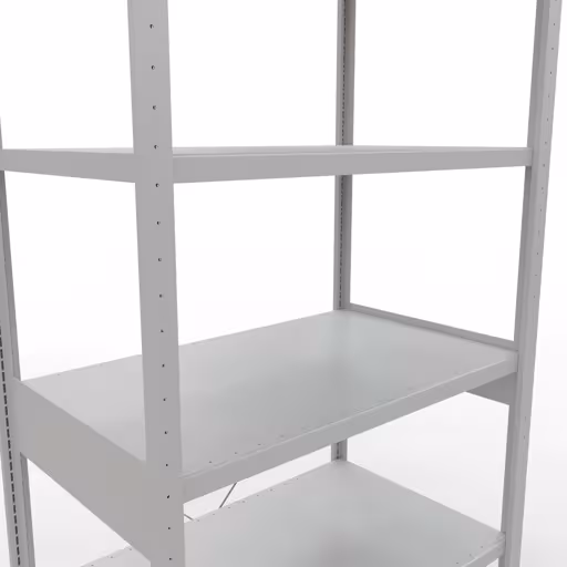 Basisplank, legplank, insteeksysteem MULTIplus330, 2500 x 1000 x 600 mm, 6 planken, kruisschoor, RAL 7035 lichtgrijs van Schulte Lagertechnik uit het assortiment insteeksysteem