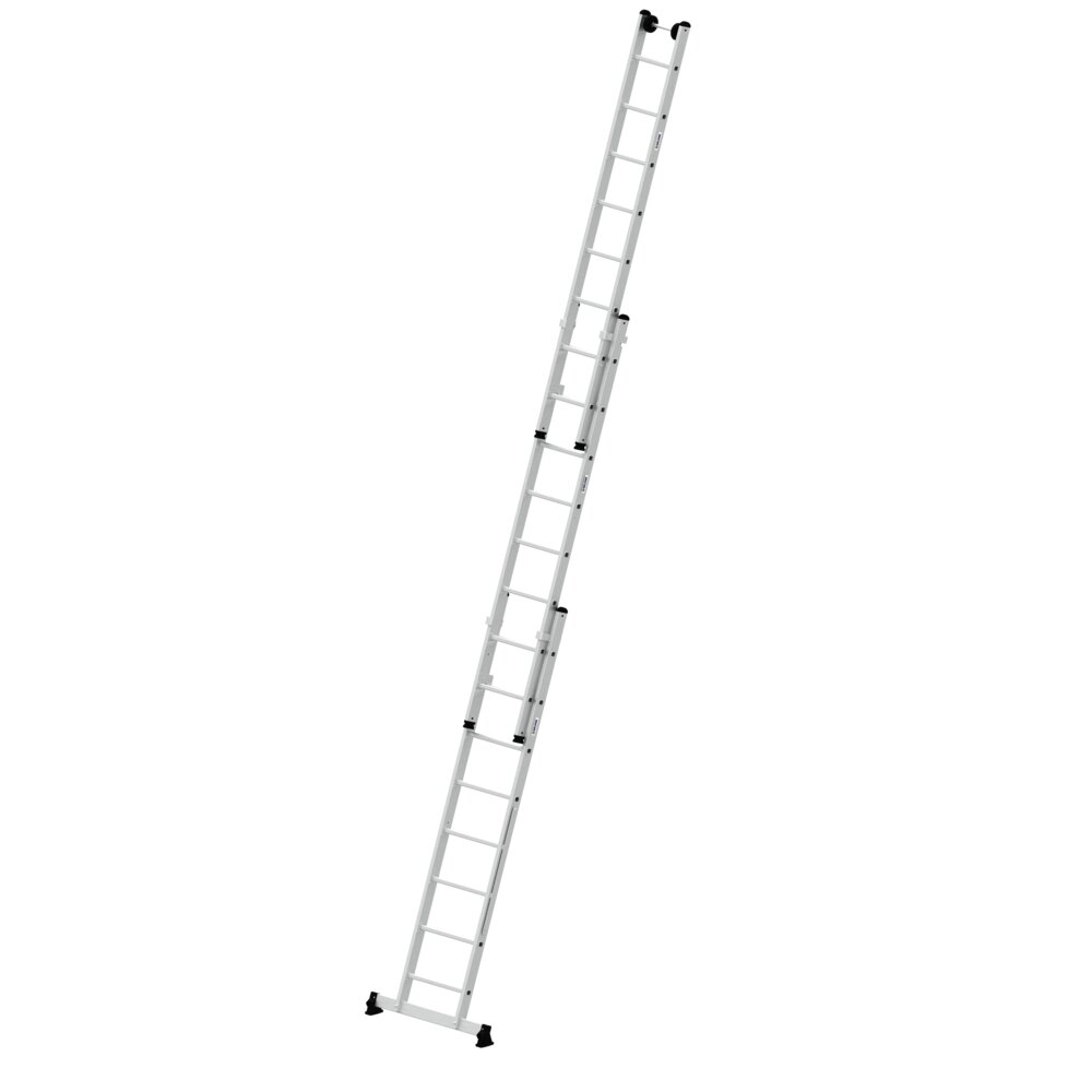 Munk 3-delige multifunctionele ladder met nivello® traverse en muurrollen 3x8 sporten
