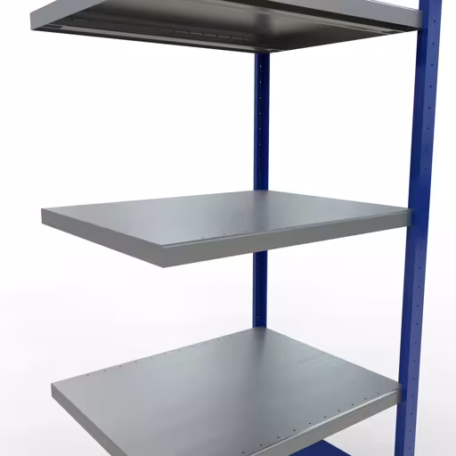 Afbeelding nr. 9 van het artikel aanbouwrekken, legbordstellingen, insteeksysteem MULTIplus250, 2000 x 750 x 600 mm, 5 legborden, RAL 5010 gentiaanblauw/verzinkt/verzinkt uit de productgroep insteeksysteem van het merk Schulte Lagertechnik.