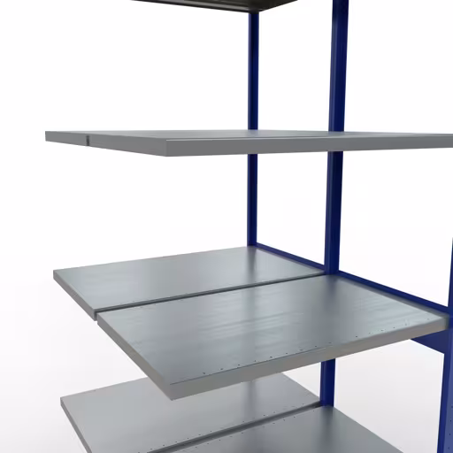 Productafbeelding nr. 13 van het artikel aanbouwplank, dubbele plank, legplank-insteeksysteem MULTIplus250, 3000 x 1000 x (2x600) mm, 2x7 legborden, RAL 5010 gentiaanblauw uit het assortiment legplanken van het merk Schulte Lagertechnik