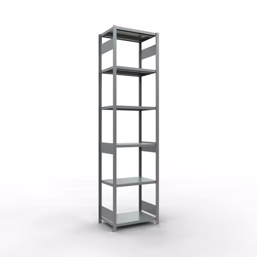 Figuur nr. 15 van het artikel basisrek, legbord, insteeksysteem MULTIplus250, 3000 x 750 x 500 mm, 7 legborden, lengtestangen, verzinkt uit de insteeksysteem productgroep van Schulte Lagertechnik.