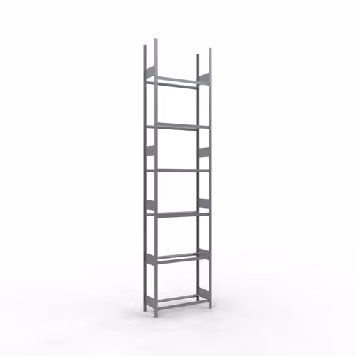 Basisplank, wiel-/bandenplank, 4500 x 1050 x 400 mm, verzinkt, 6 opslagniveaus met 150 kg vakbelasting per niveau, opbergruimte voor auto-onderdelen, art.nr. 20776