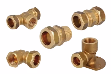 Messing knelkoppeling Messing knelkoppeling