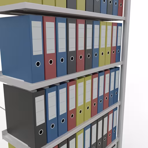 Figuur nr. 9 van het artikel aanbouwrekken, kantoorrekken, insteeksysteem MULTIplus85, 2300 x 1000 x 300 mm, 7 planken, kruisschoor, met aanslagbalk, lichtgrijs uit de productgroep kantoorrekken van Schulte Lagertechnik.