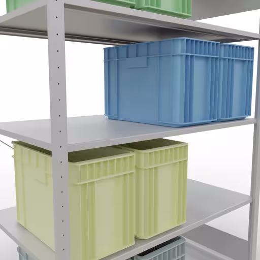 Extra afbeelding van het artikel insteeksysteem basisplank 2000x1300x800 mm, type 150 kg, lichtgrijs uit basisplank