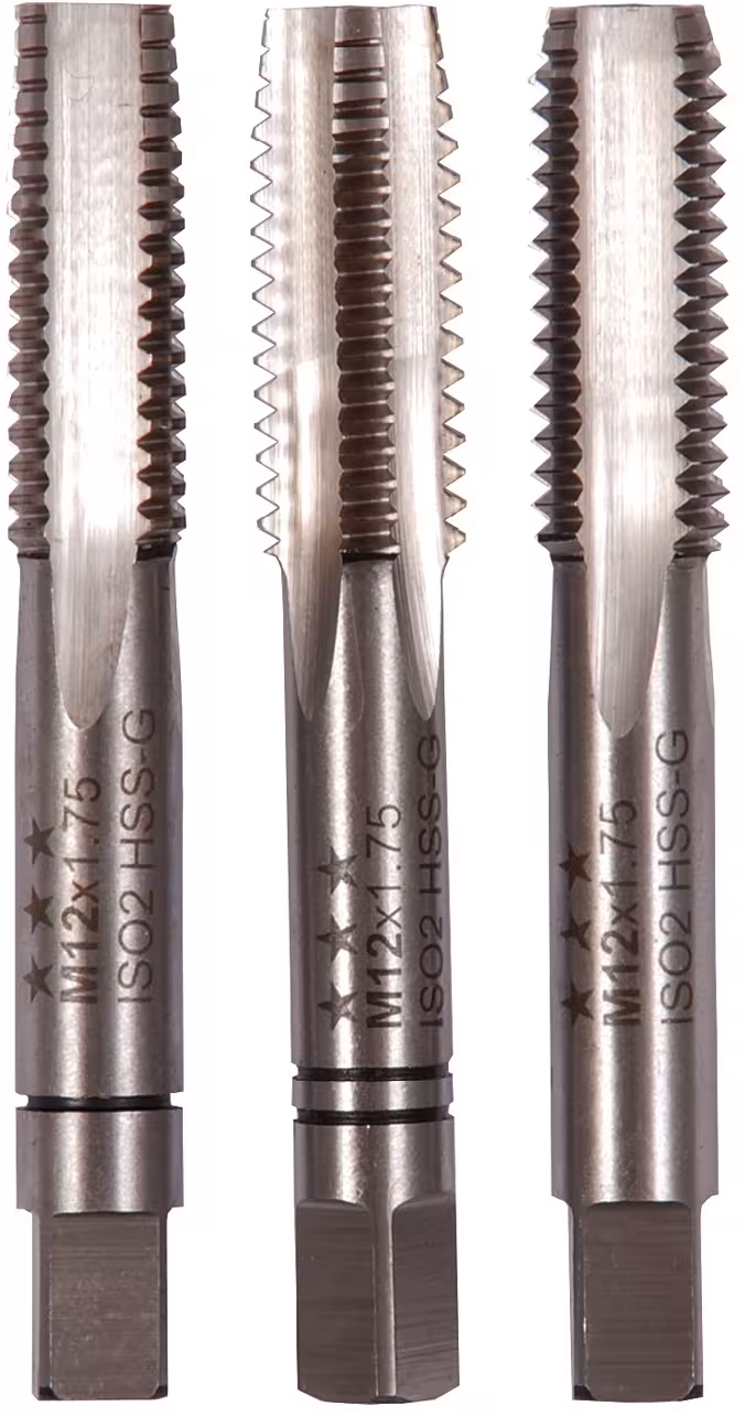 Handtapset HSS-G DIN 352 M 2 van PROJAHN Handtap M HSS DIN 352 - 3 stuks, draadsnijgereedschappen, art.nr. 93020