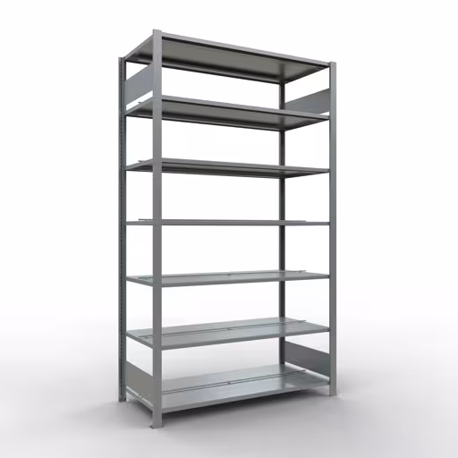 Afbeelding nr. 11 van het artikel, kantoorrekken, insteeksysteem MULTIplus150, 2300 x 1300 x 600 mm, 7 legborden, verzinkt, met middenaanslag uit de productgroep kantoorrekken van Schulte Lagertechnik