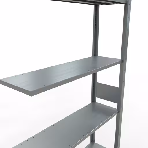 Productafbeelding nr. 14 van het artikel Aanbouwrekken, legbordstellingen, insteeksysteem MULTIplus85, 3000 x 1000 x 300 mm (HxBxD), 7 legborden, lengtestangen, verzinkt Afbeelding nr. 14 van het artikel aanbouwrekken, legbordstellingen, insteeksysteem MULTIplus85, 3000 x 1000 x 300 mm, 7 legborden, verzinkt uit de productgroep insteeksysteem van het merk Schulte Lagertechnik