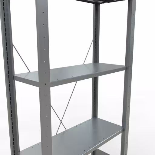 Basisplank, legbord, insteeksysteem MULTIplus150, 2000 x 750 x 300 mm (HxBxD), 5 legborden, kruisschoor, verzinkt met GTIN 4004514204806 Basisplank, legbord, insteeksysteem MULTIplus150, 2000 x 750 x 300 mm, 5 legborden, kruisschoor, verzinkt van Schulte Lagertechnik met het artikelnr. 12730-75