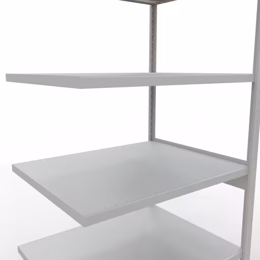 Figuur nr. 13 van het artikel aanbouwrekken, legbordstellingen, insteeksysteem MULTIplus330, 2500 x 1000 x 800 mm, 6 legborden, lengtestangen, RAL 7035 lichtgrijs uit de insteeksysteem productgroep van Schulte Lagertechnik