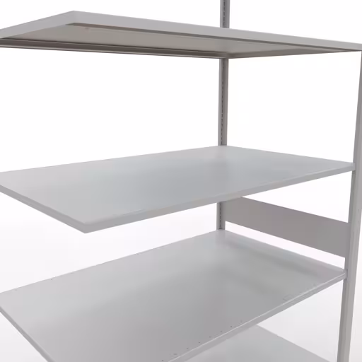 Productafbeelding nr. 6 van het artikel aanbouwrekken, legbord, insteeksysteem MULTIplus150, 3000 x 1300 x 800 mm, 7 legborden, RAL 7035 lichtgrijs uit het insteeksysteem-assortiment van Schulte Lagertechnik