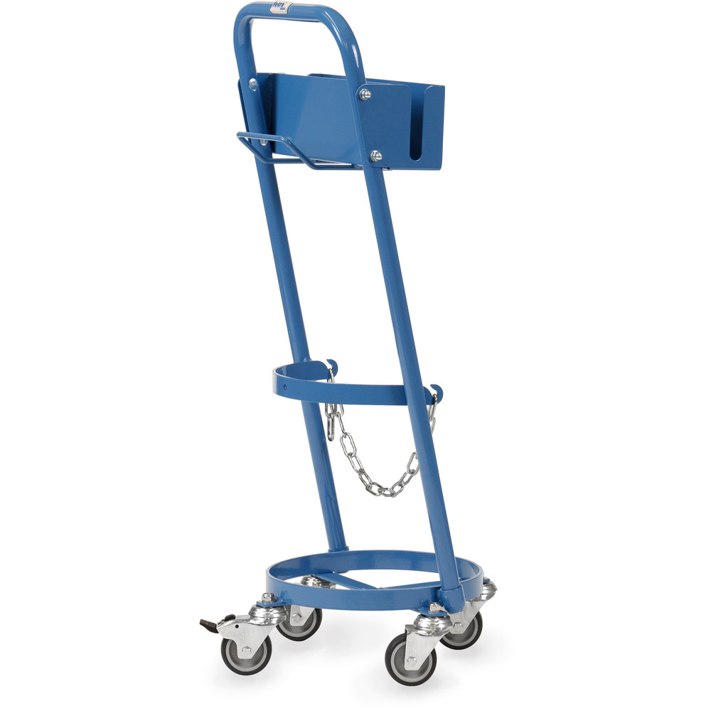 Fetra stalen flessenwagen 51300T-S met houder voor slang en krimptang Stalen flessenwagen 51300T-S met slang- en krimptanghouder uit de categorie trolleys met artikelnummer 51300T-S