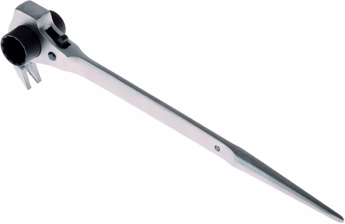 Extra afbeelding van het artikel steigersleutel 19 x 22 mm, met hamer- en spijkerijzerfunctie Extra afbeelding voor het artikel steigersleutel 19 x 22 mm, met hamer- en spijkerijzerfunctie uit de categorie werkplaatshulp