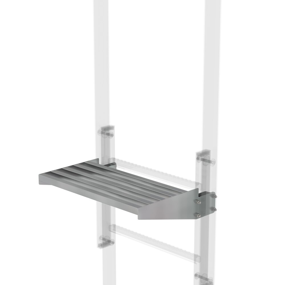 Munk-uitstaptrede, gegalvaniseerd staal, openingbreedte 300 mm, van Günzburger Steigtechnik Munk gegalvaniseerde stalen uitstaptrede uit de categorie accessoires en reserveonderdelen voor toegangsuitrusting, artikelnummer 063970.